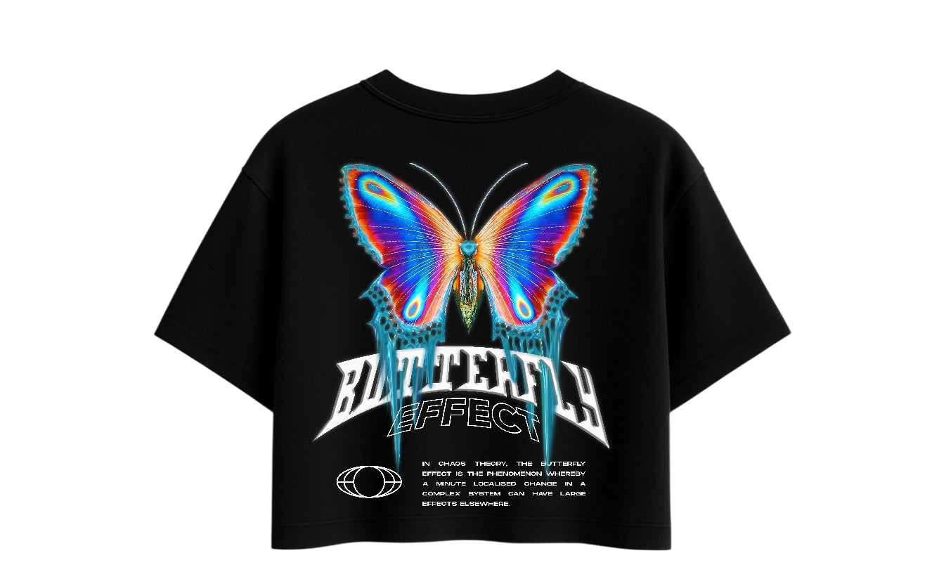 Cropped Butterfly Effect T-Shirt
