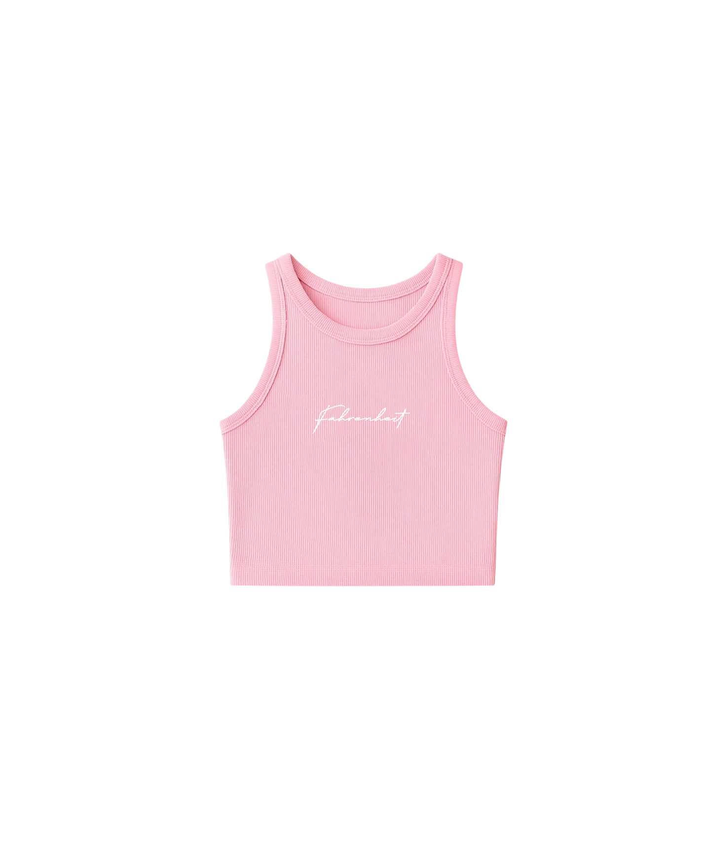 Pink Ribbed Fahrenheit Tank-Top